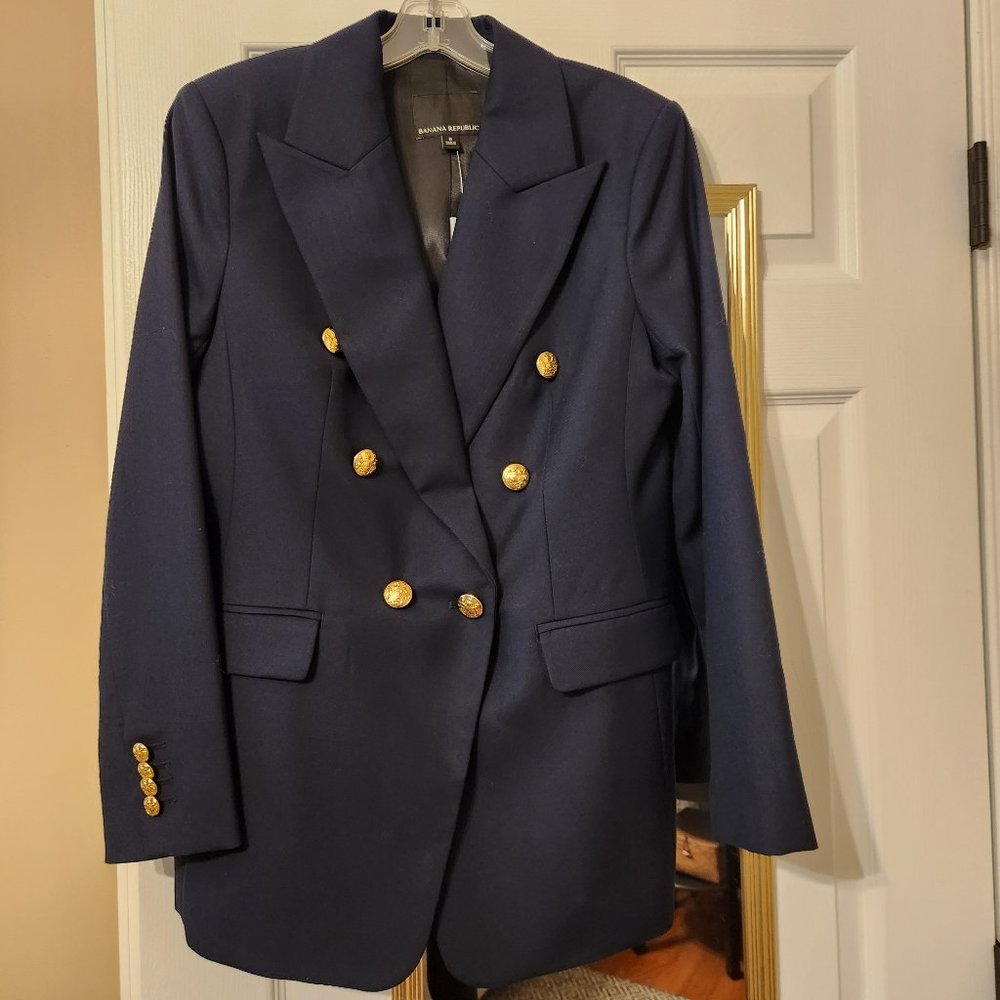 Banana Republic Double Breasted Blazer – Navy